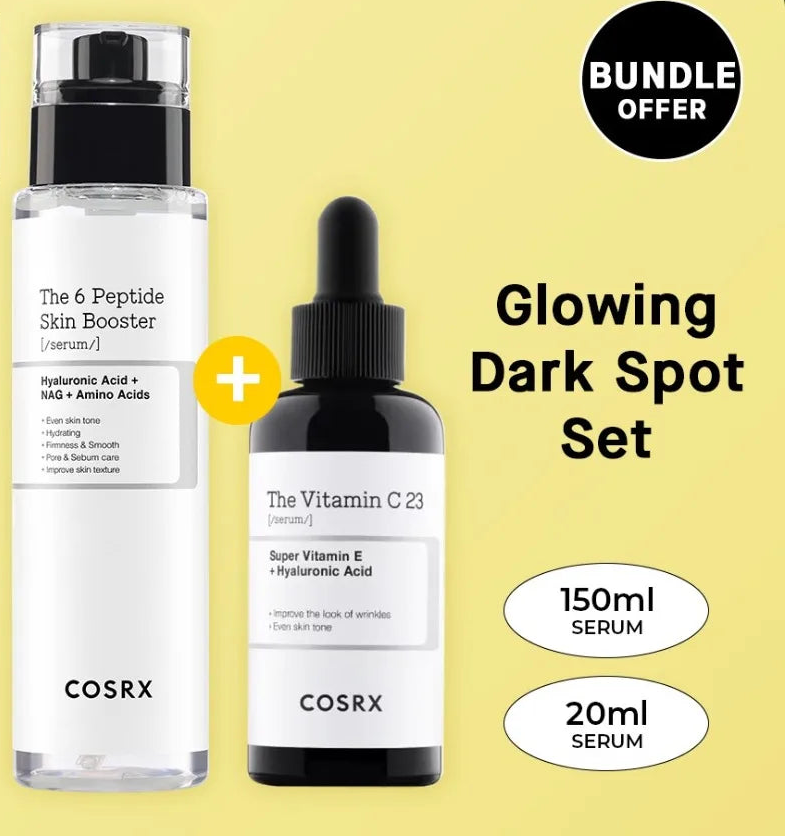 COSRX | 6 Peptide Skin Booster Serum 150ml + Vitamin C 23 Serum